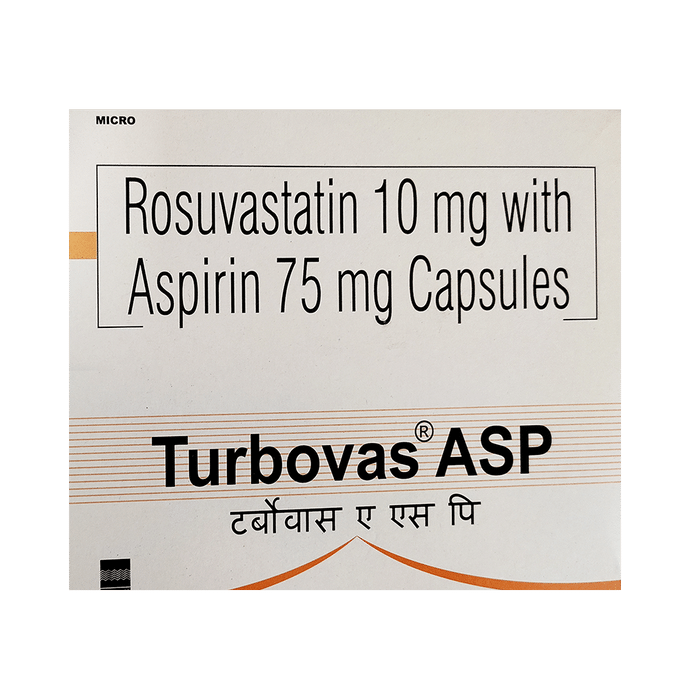 Turbovas ASP Capsule    Rosuvastatin 10mg + Aspirin 75mg