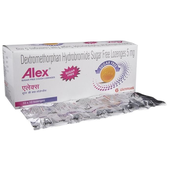 Alex Cough Lozenges Sugar Free Dextromethorphan Hydrobromide 5mg