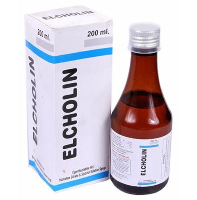 Elcholin Syrup    Cyproheptadine 2mg + Tricholine Citrate 275mg + Sorbitol 3.575gm