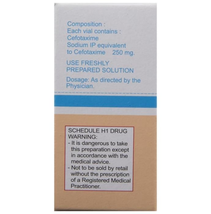 Taxim 250mg Injection    Cefotaxime 250mg