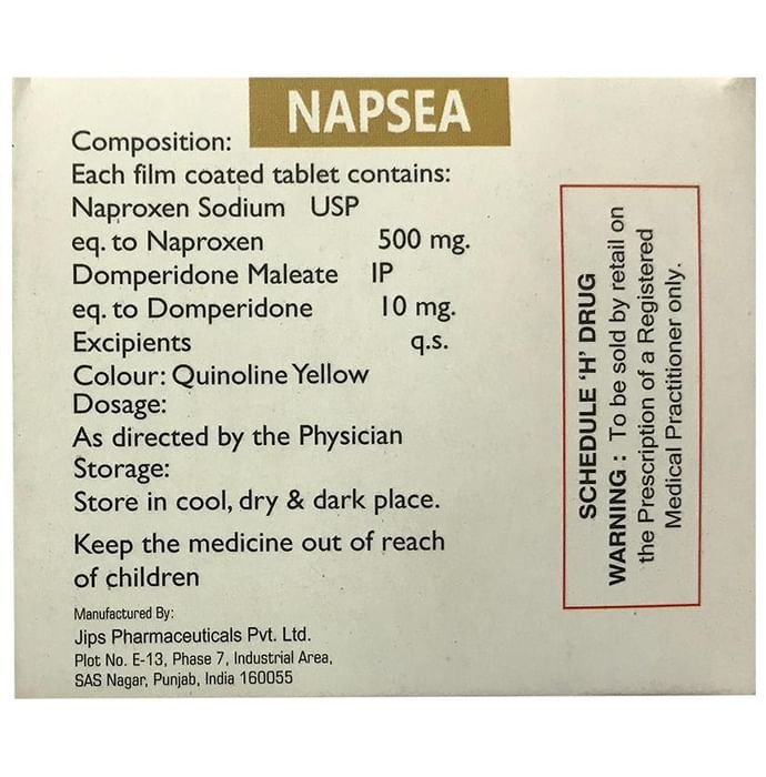 Napsea Tablet    Naproxen 500mg + Domperidone 10mg