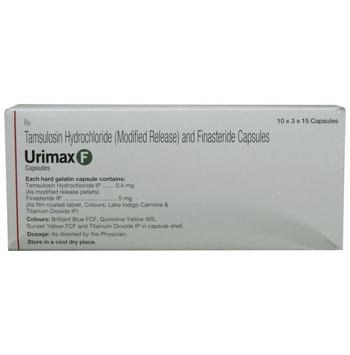 Urimax F Capsule MR    Tamsulosin 0.4mg + Finasteride 5mg