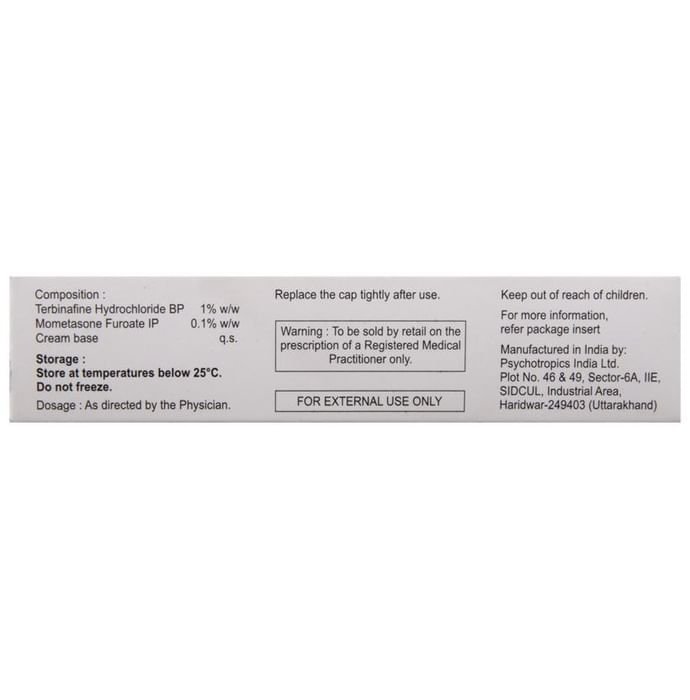 Terbinaforce-M Cream    Mometasone 0.1% w/w + Terbinafine 1% w/w