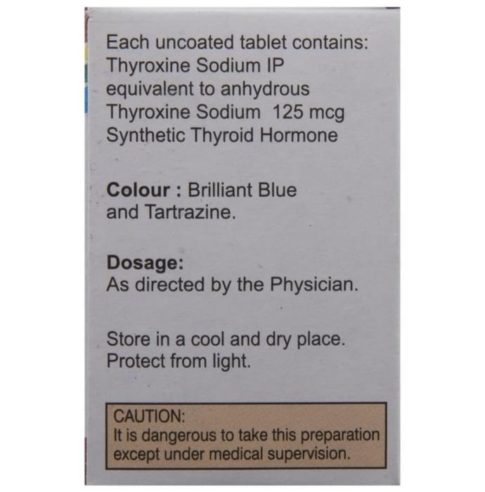 Thyrox 125 Tablet    Thyroxine 125mcg