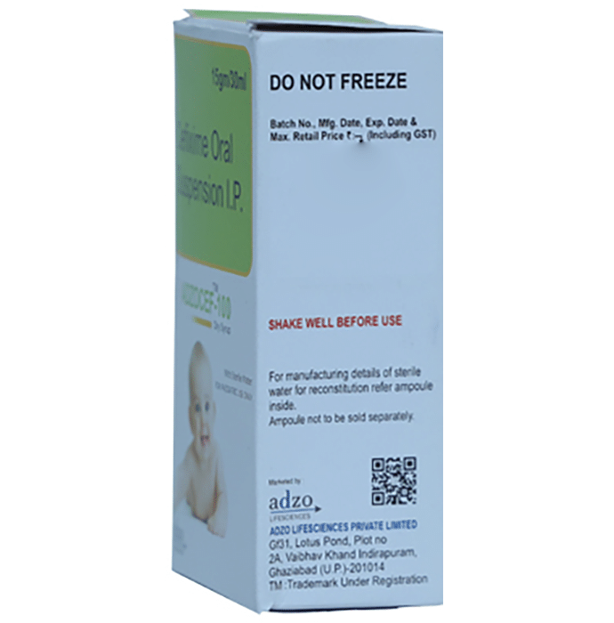 Adzocef 100 Dry Syrup    Cefixime 100mg/5ml