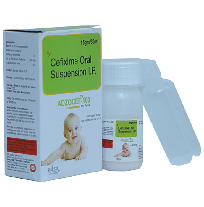 Adzocef 100 Dry Syrup    Cefixime 100mg/5ml
