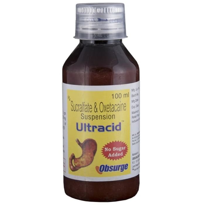 Ultracid Oral Suspension    Sucralfate 1000mg/10ml + Oxetacaine 20mg/10ml