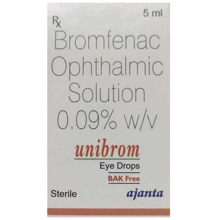 Unibrom Eye Drop Bak Free    Bromfenac 0.09% w/v