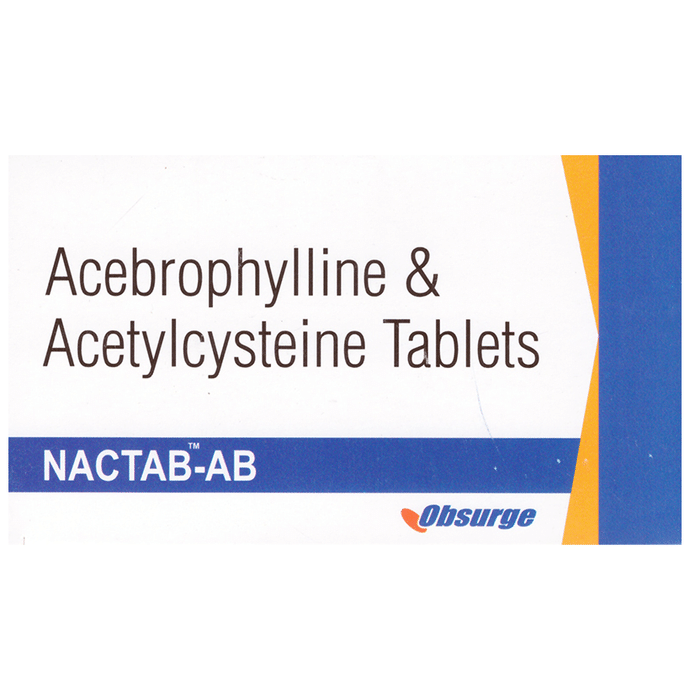 Nactab-AB Tablet    Acebrophylline 100mg + Acetylcysteine 600mg