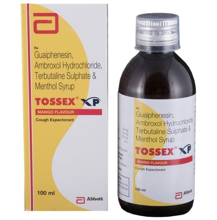 Tossex XP Expectorant Mango    Ambroxol 15mg/5ml + Guaifenesin 50mg/5ml + Terbutaline 1.25mg/5ml