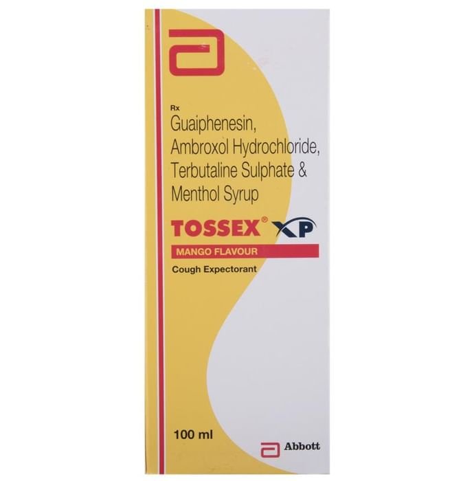 Tossex XP Expectorant Mango    Ambroxol 15mg/5ml + Guaifenesin 50mg/5ml + Terbutaline 1.25mg/5ml