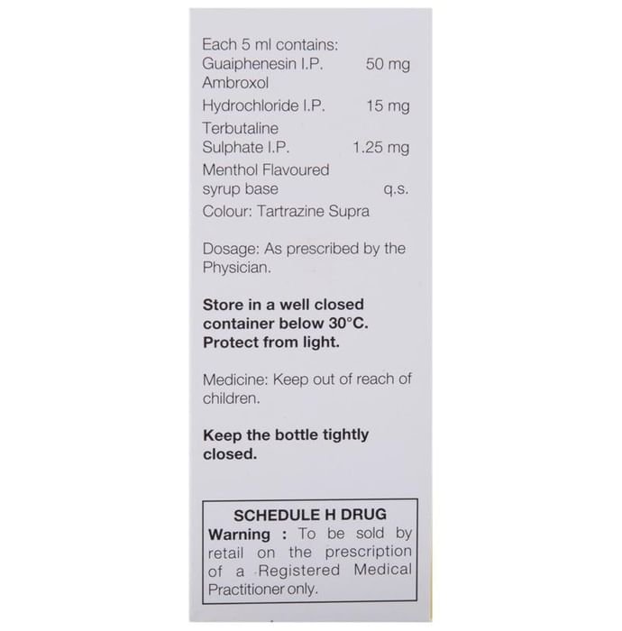 Tossex XP Expectorant Mango    Ambroxol 15mg/5ml + Guaifenesin 50mg/5ml + Terbutaline 1.25mg/5ml