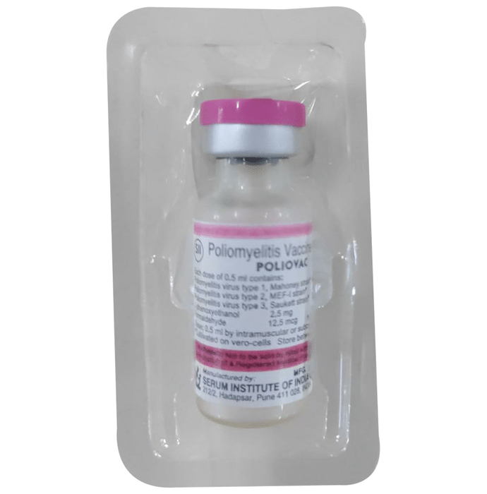 Poliovac Vaccine    Poliomyelitis Virus Type 1 40D Antigen Unit + Poliomyelitis Virus Type 2 8D Anti