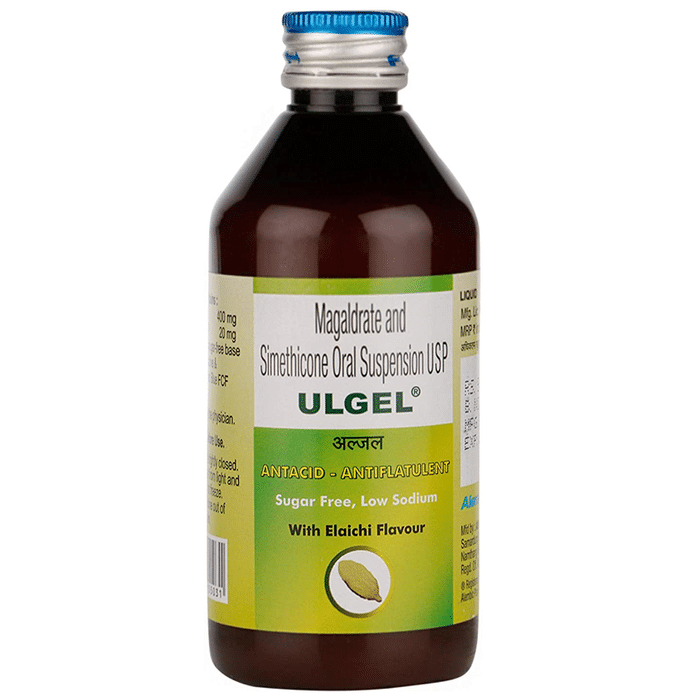 Ulgel Oral Suspension Elaichi Sugar Free    Magaldrate 400mg/5ml + Simethicone 20mg/5ml