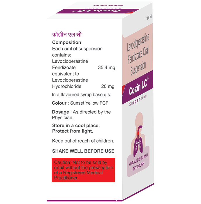 Cozin LC Syrup    Levocloperastine 20mg/5ml