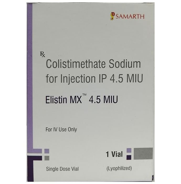 Elistin MX 4.5 MIU Injection    Colistimethate Sodium 4.5Million IU