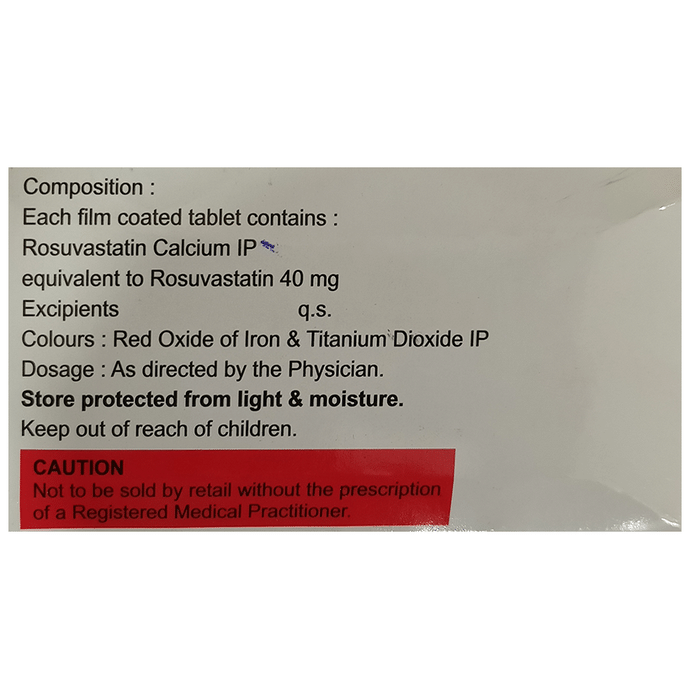 Consivas 40mg Tablet    Rosuvastatin 40mg