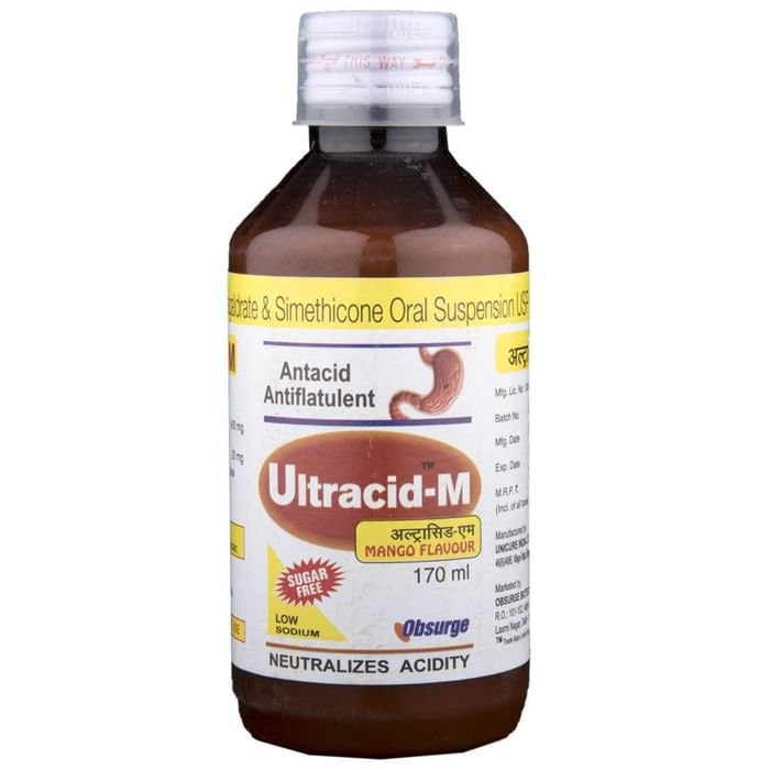 Ultracid-M Oral Suspension Mango Sugar Free    Magaldrate 400mg/5ml + Simethicone 20mg/5ml