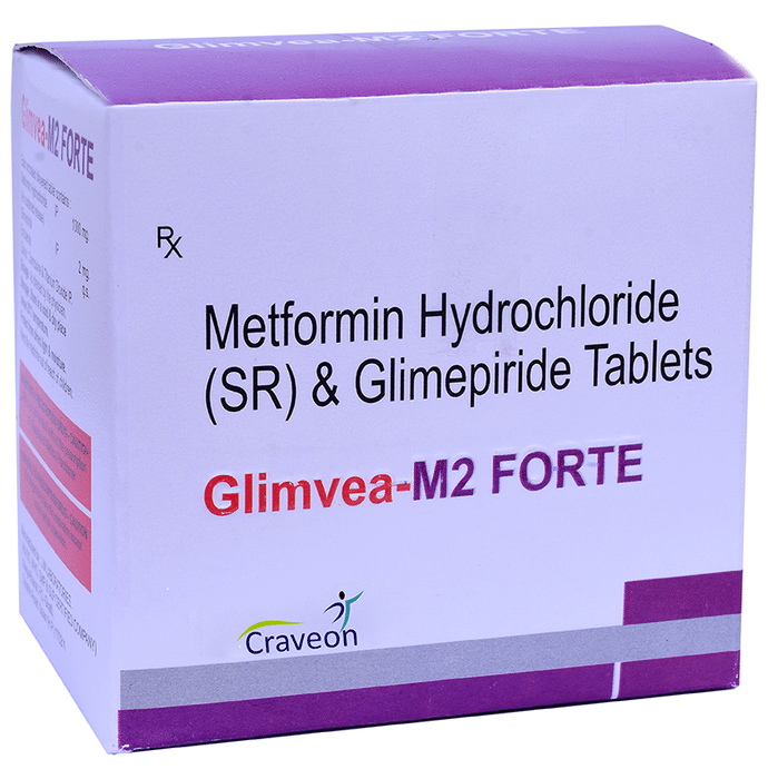 Glimvea-M 2 Forte Tablet SR    Glimepiride 2mg + Metformin 1000mg