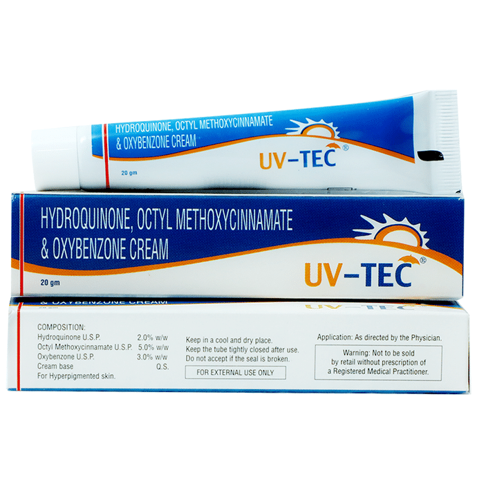 UV-Tec Cream    Hydroquinone 2% w/w + Octinoxate 5% w/w + Oxybenzone 3% w/w