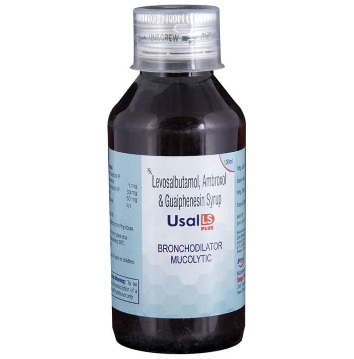 Usal LS Plus Syrup    Ambroxol 30mg/5ml + Levosalbutamol 1mg/5ml + Guaifenesin 50mg/5ml