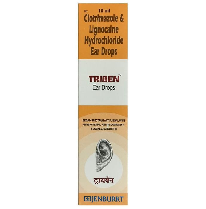 Triben Ear Drop    Lidocaine 2% w/v + Clotrimazole 1% w/v