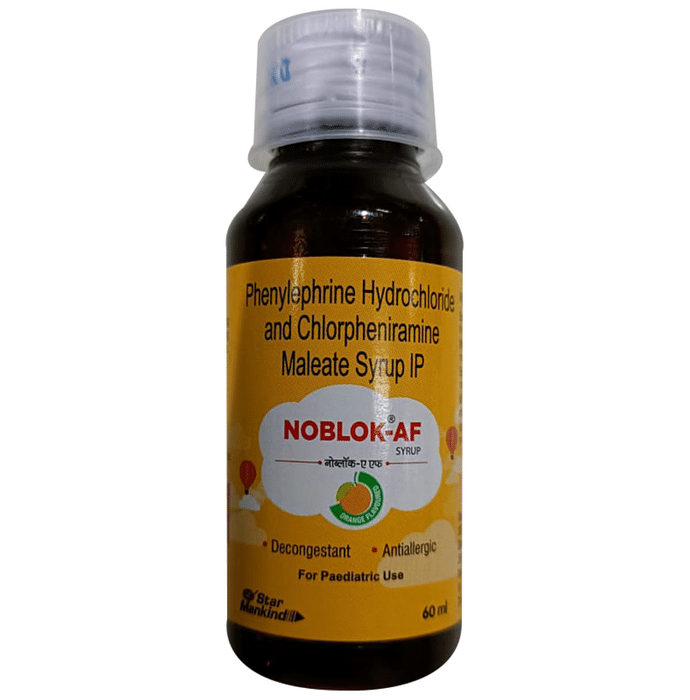 Noblok-AF Syrup Orange    Chlorpheniramine Maleate 2mg/5ml + Phenylephrine 5mg/5ml