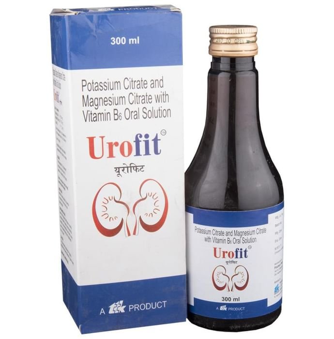 Urofit Oral Solution    Potassium Citrate 1100mg + Magnesium Citrate 375mg + Vitamin B6 Pyridoxine 2