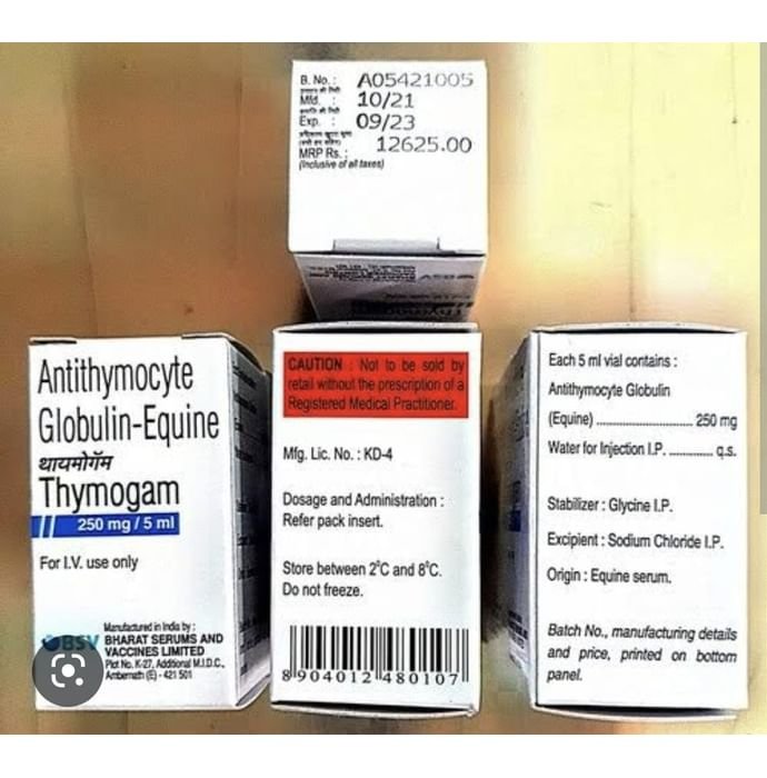 Thymogam 250mg Injection    Antithymocyte immunoglobulins 250mg