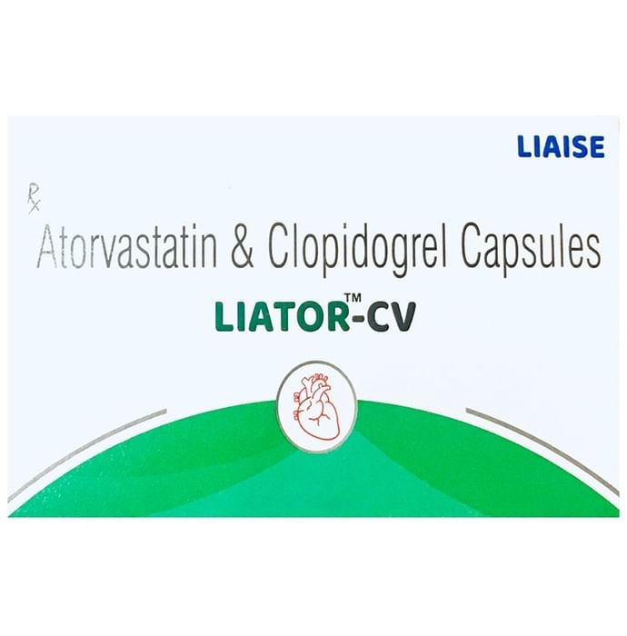 Liator-CV Capsule    Atorvastatin 10mg + Clopidogrel 75mg