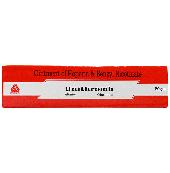 Unithromb Ointment    Benzyl Nicotinate 2mg + Heparin 50IU