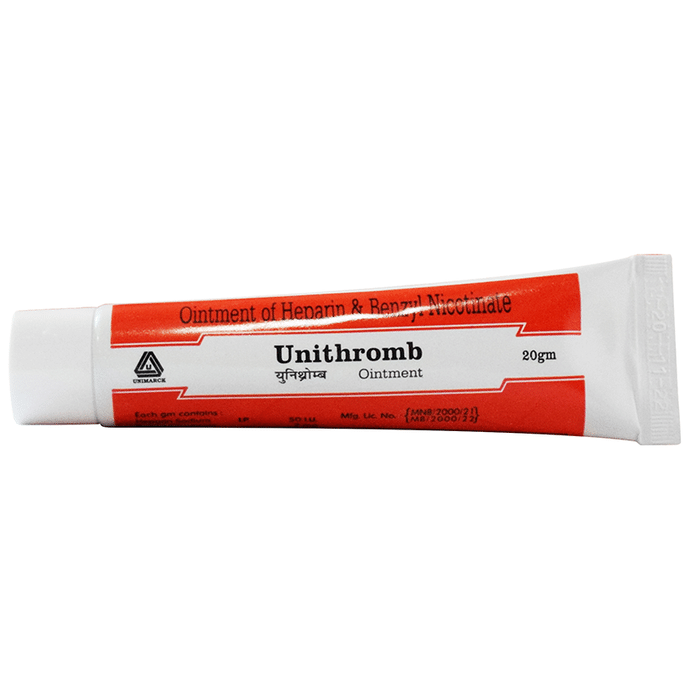 Unithromb Ointment    Benzyl Nicotinate 2mg + Heparin 50IU