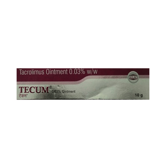 Tecum 0.03% Ointment    Tacrolimus 0.03% w/w