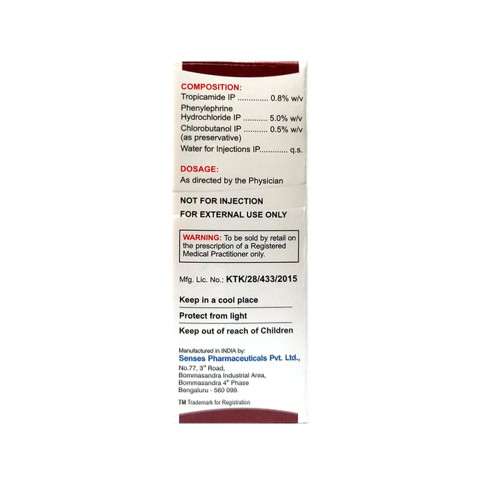 T Plus Eye Drop    Phenylephrine 5% w/v + Tropicamide 0.8% w/v