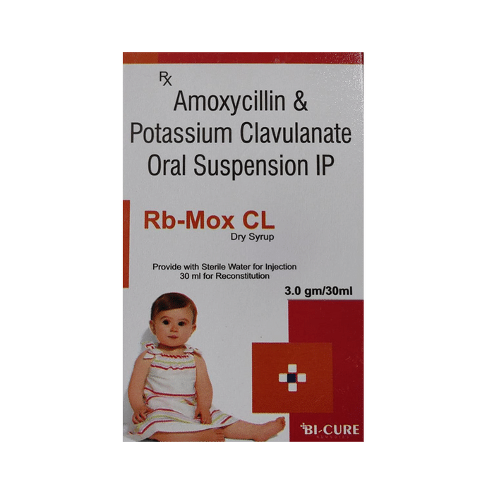 Rb-Mox CL Dry Syrup    Amoxycillin 200mg/5ml + Clavulanic Acid 28.5mg/5ml