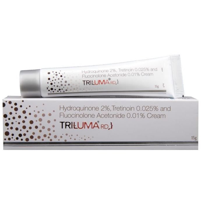 Triluma RD Cream    Hydroquinone 2% w/w + Tretinoin 0.025% w/w + Fluocinolone acetonide 0.01% w/w