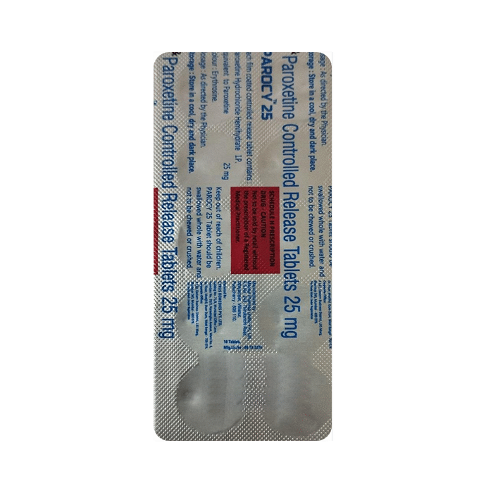 Parocy 25 Tablet CR    Paroxetine 25mg