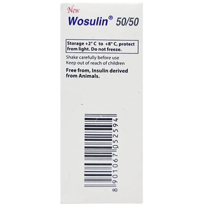 New Wosulin 50/50 Injection    Insulin Isophane/NPH 50% + Human Insulin/Soluble Insulin 50%