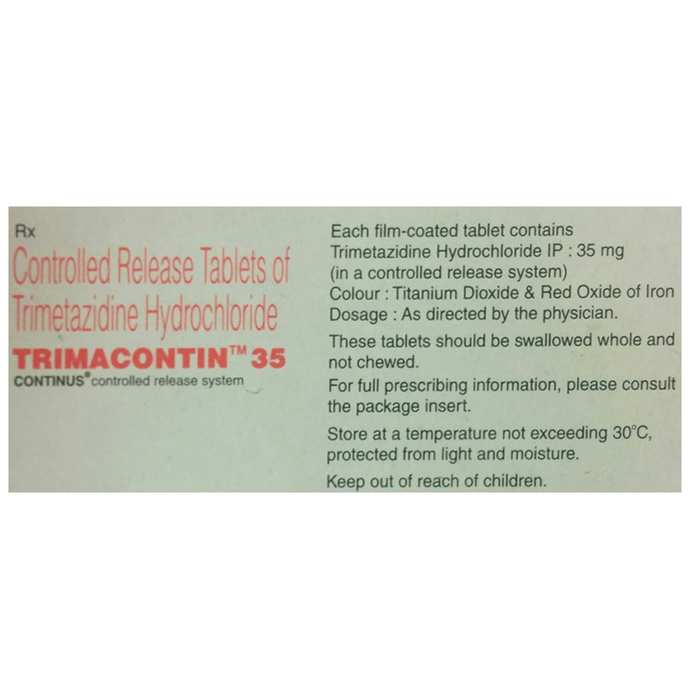 Trimacontin 35 Tablet    Trimetazidine 35mg