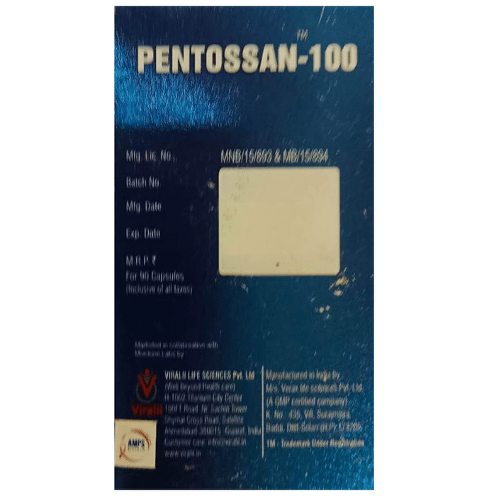 Pentossan 100 Capsule    Pentosan polysulfate sodium 100mg