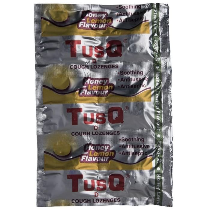 Tusq-D Cough Lozenges Honey lemon    Amylmetacresol 0.6mg + Dextromethorphan Hydrobromide 5mg