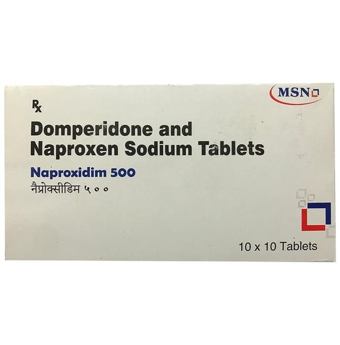 Naproxidim 500 Tablet    Naproxen 500mg + Domperidone 10mg