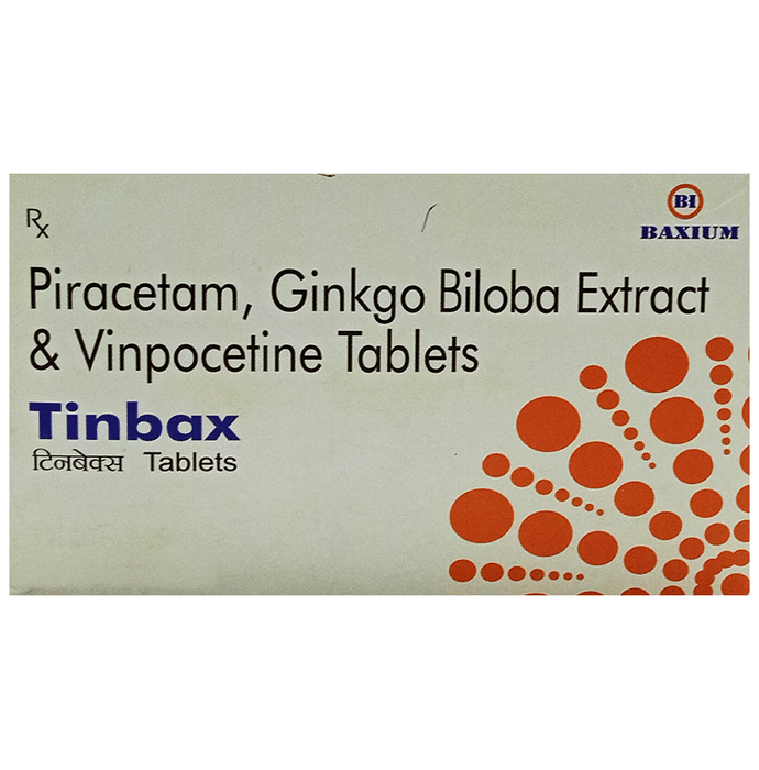 Tinbax Tablet    Ginkgo Biloba 60mg + Piracetam 800mg + Vinpocetine 5mg