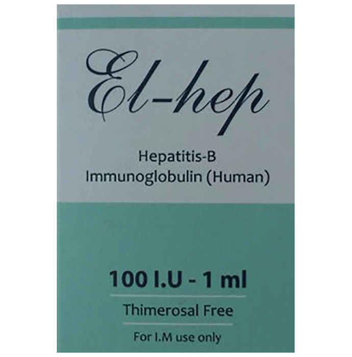 El-Hep 100IU Injection    Human Hepatitis B Immunoglobulin 100IU