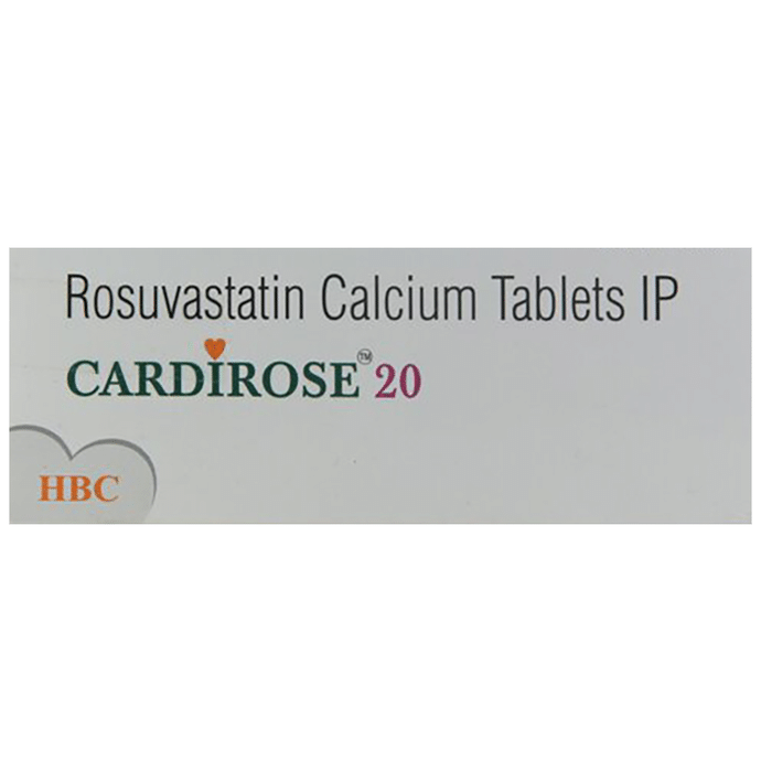 Cardirose 20mg Tablet    Rosuvastatin 20mg