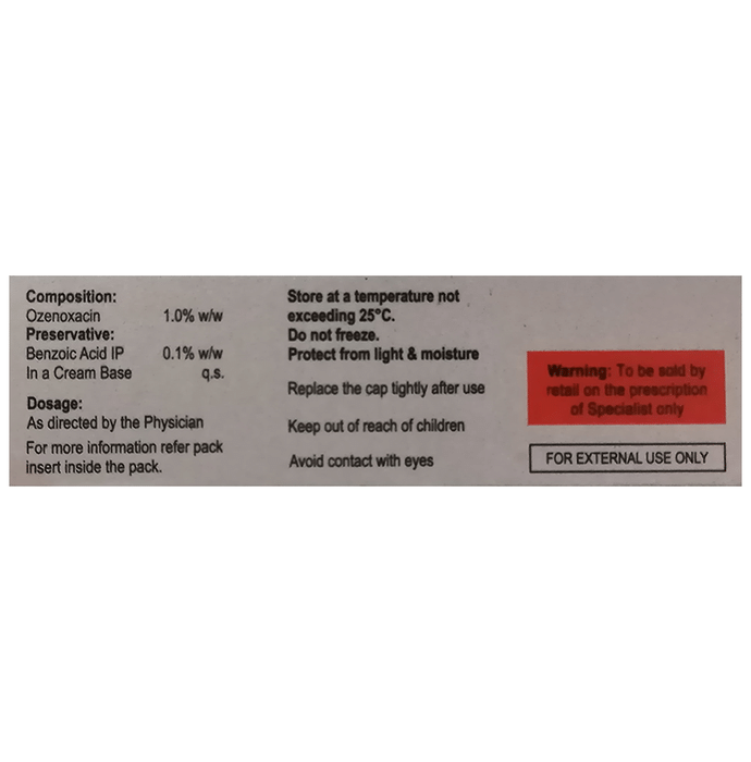 Prizeno 1% Cream    Ozenoxacin 1% w/w