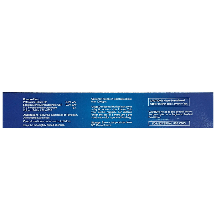Ultradent Dental Gel    Potassium Nitrate 5.0% w/w + Sodium Monofluorophosphate 0.7% w/w