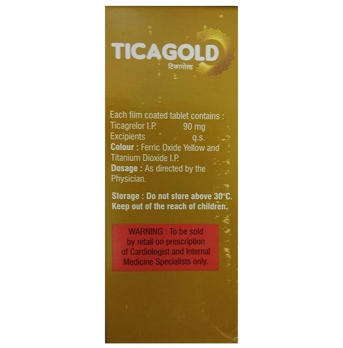 Ticagold Tablet    Ticagrelor 90mg