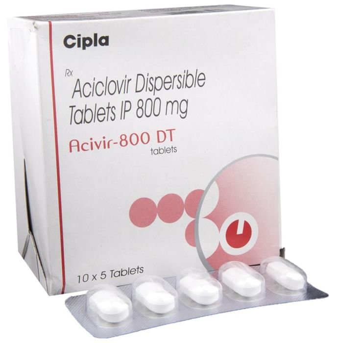 Acivir 800 DT Tablet Acyclovir 800mg