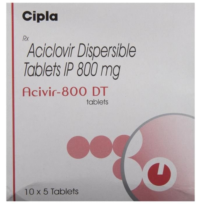 Acivir 800 DT Tablet Acyclovir 800mg